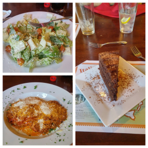 I usually end my cheat day going to an Italian restaurant right by my place :)